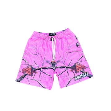 PINK REAL TREE MESH SHORTS