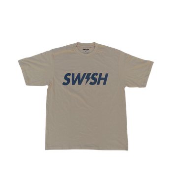 SWISH KHAKI BLACK LOGO TEE